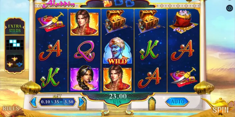 Bí quyết chơi Aladdin Wishes để chiến thắng lớn tại New88