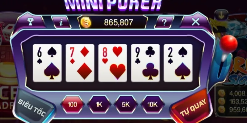 Các chiến thuật chơi Mini Poker để tăng cơ hội thắng